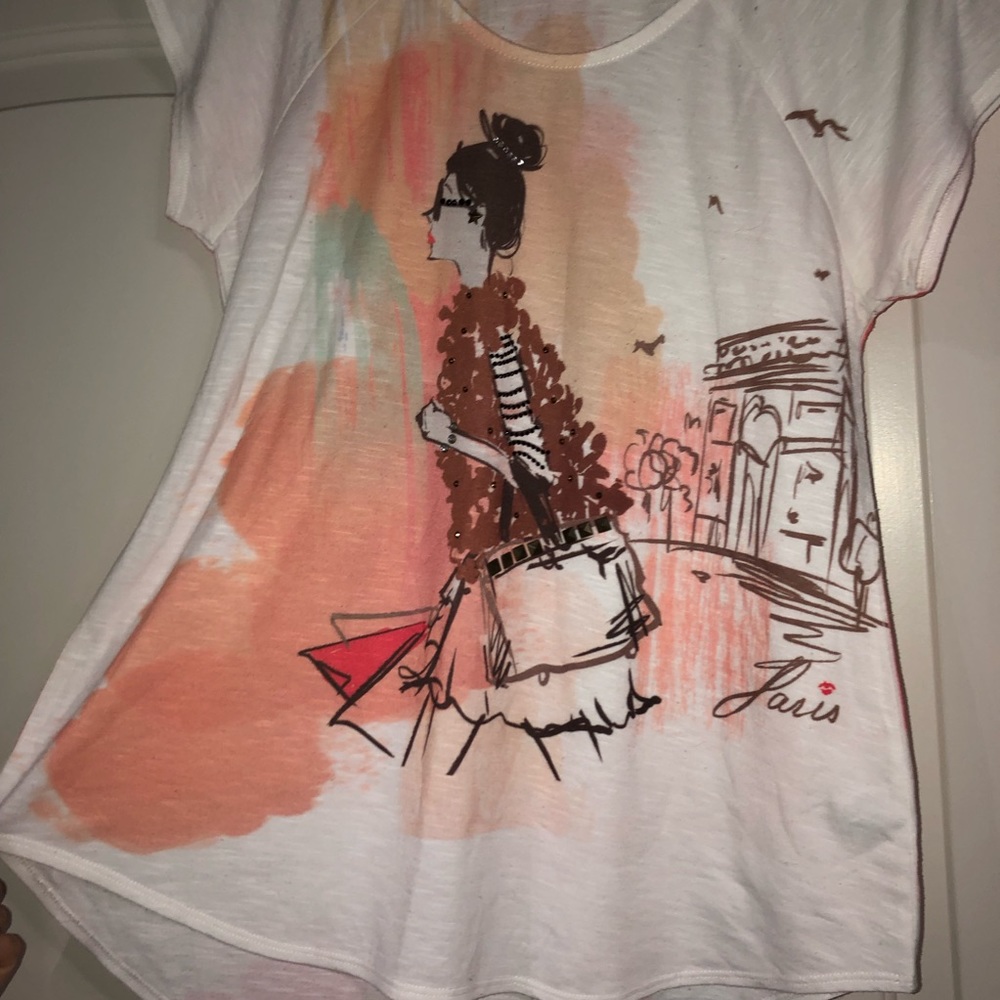 AnnTaylor LOFT T-Shirt  Sz small ADORABLE pic